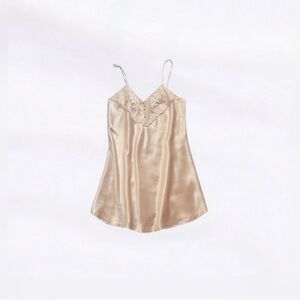 val mode ⋆ vintage satin embroidered slip dress